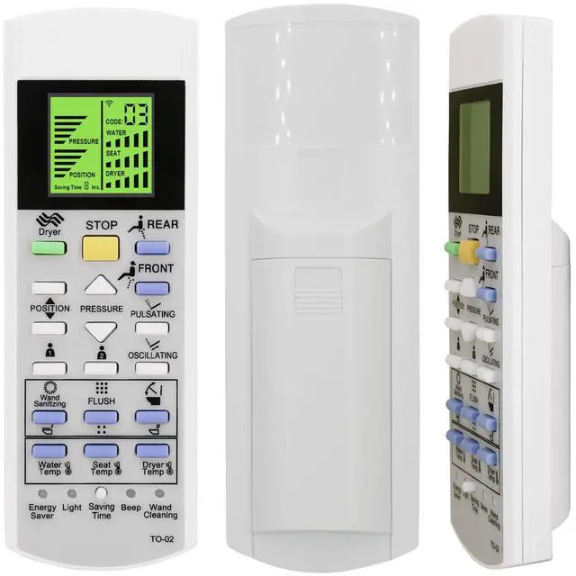 Alt view image 4 of 7 - Replacement Remote Control for TOTO Washlet Toilets and Bidets THU6209 MS989 MS988 SN8551M MS8551CUMFG 500H 550H N550H THU9798 SN982M MS982CUMG MS952CUMG TCF9786JA SN952M MS952CUMG