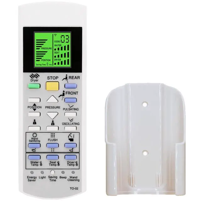 Alt view image 6 of 7 - Replacement Remote Control for TOTO Washlet Toilets and Bidets THU6209 MS989 MS988 SN8551M MS8551CUMFG 500H 550H N550H THU9798 SN982M MS982CUMG MS952CUMG TCF9786JA SN952M MS952CUMG