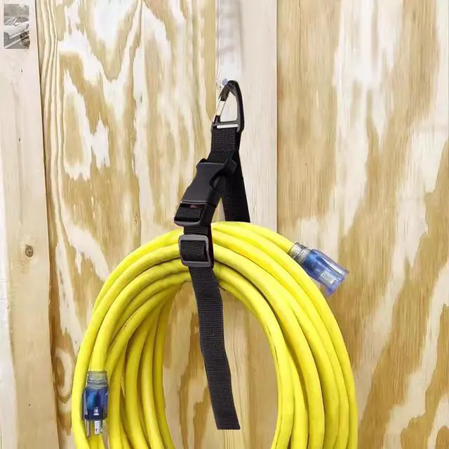 Alt view image 5 of 6 - 14 Pack 17 Inch Adjustable Extension Cord Holder Organizer with Triangle Buckle Heavy Duty Cable Organizer Versatile Tools Storage Strap Holder for Garage Storage Organization Supplies