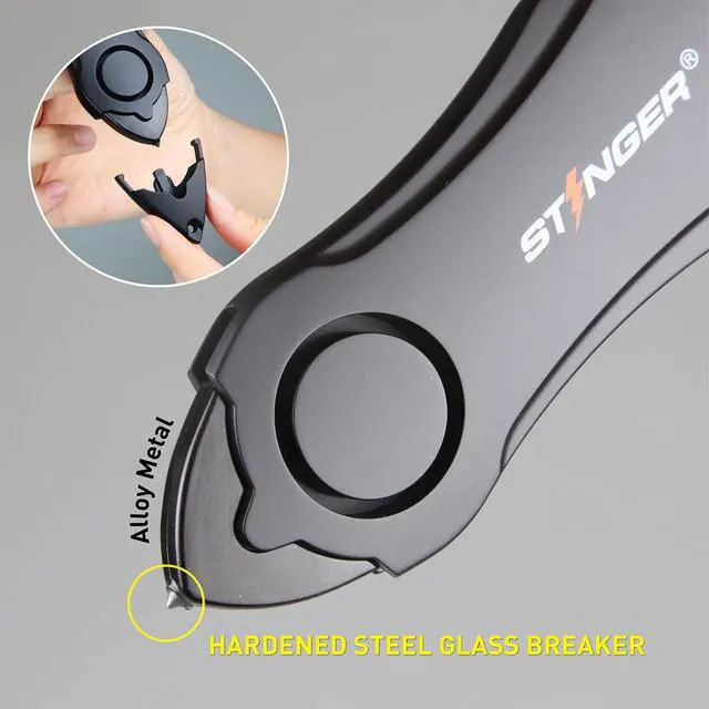 Alt view image 5 of 6 - USA 140dB Siren Personal Safety Alarm Keychain Emergency Tool | Green Flower, Panic Alarm Siren, Seatbelt Cutter, Car Window Breaker, Safety Device for Women Kid