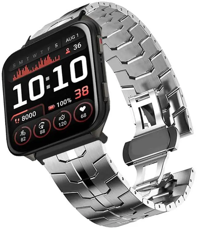 Main image of Compatible with Garmin Venu X1 Bands, Quick Release Stainless Steel Band Metal Strap with Folding Clasp Replacement Straps Compatible with Garmin Venu X1 Smartwatch