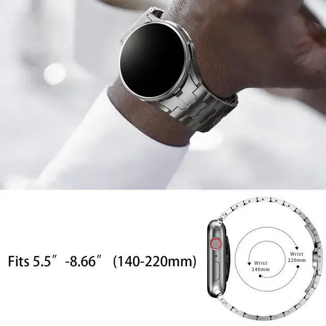 Alt view image 6 of 6 - Compatible with Garmin Venu X1 Bands, Quick Release Stainless Steel Band Metal Strap with Folding Clasp Replacement Straps Compatible with Garmin Venu X1 Smartwatch