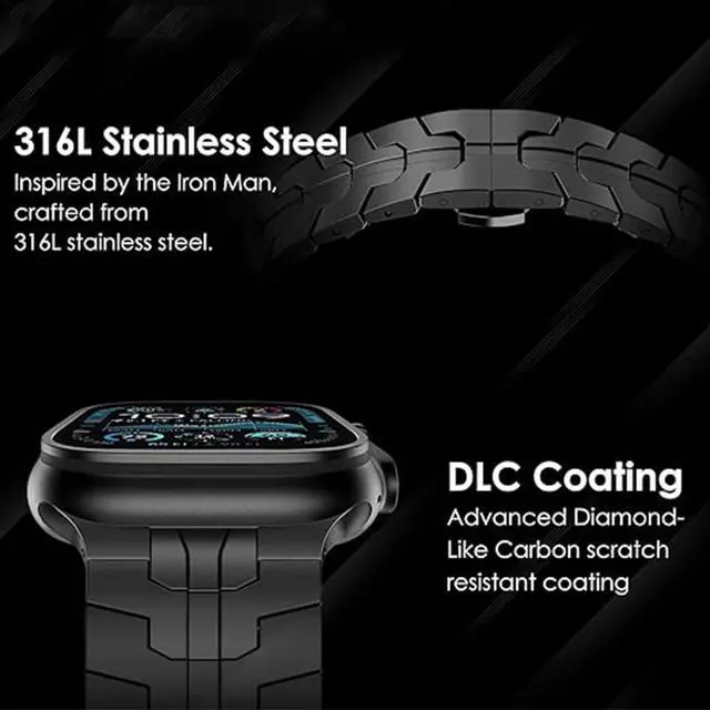Alt view image 2 of 6 - Compatible with Garmin Venu X1 Bands, Quick Release Stainless Steel Band Metal Strap with Folding Clasp Replacement Straps Compatible with Garmin Venu X1 Smartwatch