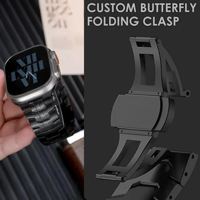 Alt view image 5 of 6 - Compatible with Garmin Venu X1 Bands, Quick Release Stainless Steel Band Metal Strap with Folding Clasp Replacement Straps Compatible with Garmin Venu X1 Smartwatch