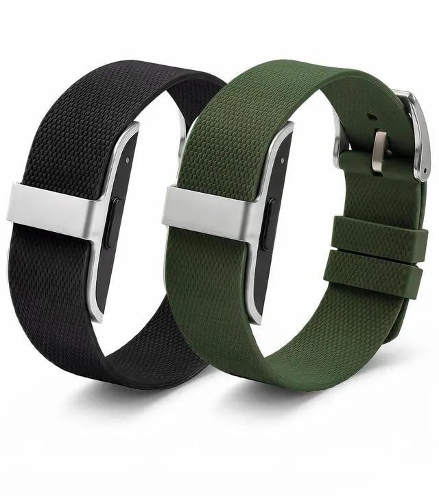 Main image of 2 Pack Silicone Bands for Hume Band Replacement Strap for Hume Band 1.0 | Waterproof Adjustable Soft Sport Wristband, Soft & Skin-friendly, Secure fit T-clasp Buckle, Active Lifestyle Ready Men Women