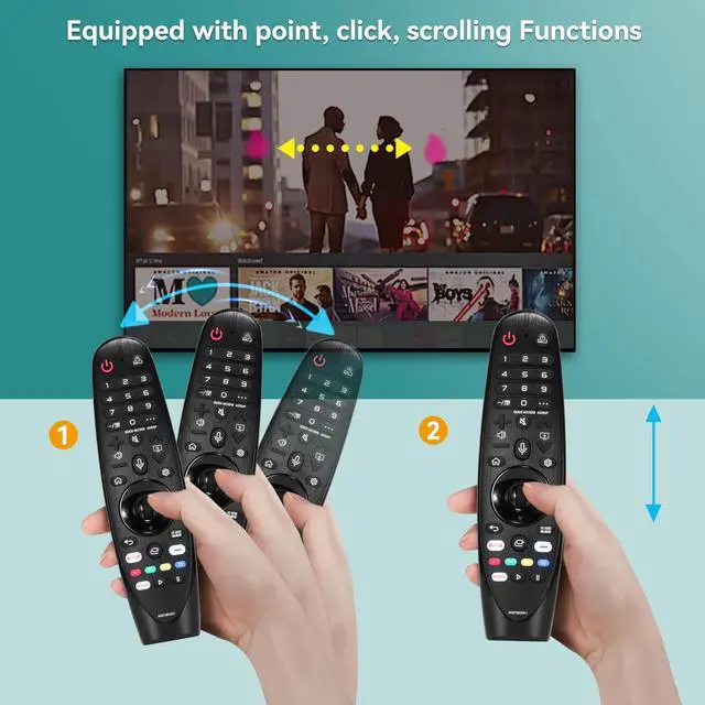 Alt view image 5 of 7 - Replacement for LG Magic Voice Remote Control for 2017-2022 Smart TV, MR22GA MR21GA MR20GA MR19BA AKB75855501 Magic Remote with Voice and Pointer Function