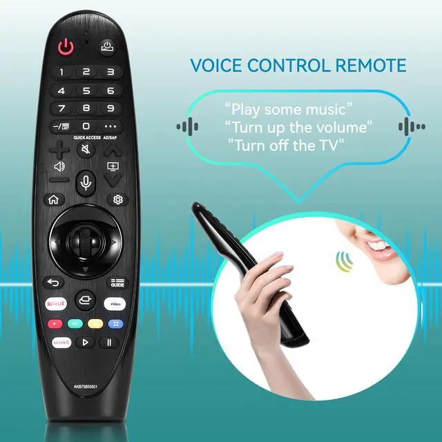 Alt view image 6 of 7 - Replacement for LG Magic Voice Remote Control for 2017-2022 Smart TV, MR22GA MR21GA MR20GA MR19BA AKB75855501 Magic Remote with Voice and Pointer Function