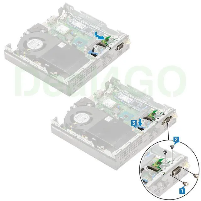 Alt view image 3 of 7 - Deal4GO HDMI Video Port I/O Daughter Board HXPK2 1KNYY R07CP 5N1NY Replacement for Dell OptiPlex 5060 5070 7070 7090 3060 3070 SFF Precision 3240 3430 3440
