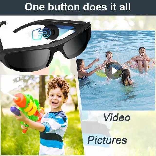 Alt view image 2 of 7 - Glasses Camera HD 1080p Video Cameras UV400 Lenses for Outdoor Activities