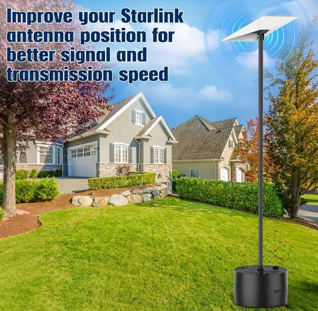 Alt view image 2 of 7 - 7.5FT Starlink Mount Kit for Standard 4/4X/Gen 3 for Backyard Outdoors | Starlink Gen 3 Pole Mount Kit, 7.5FT Starlink Ground Pole Mount Gen 3 with Pipe Adapter, Starlink Mounting Kit