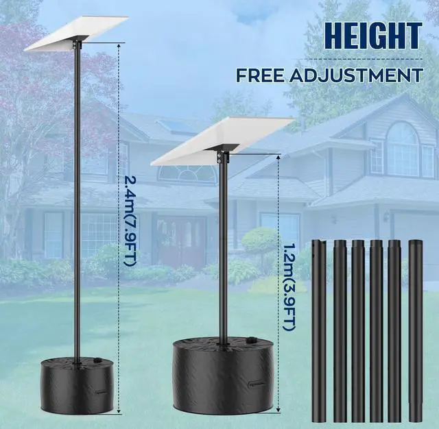Alt view image 6 of 7 - 7.5FT Starlink Mount Kit for Standard 4/4X/Gen 3 for Backyard Outdoors | Starlink Gen 3 Pole Mount Kit, 7.5FT Starlink Ground Pole Mount Gen 3 with Pipe Adapter, Starlink Mounting Kit