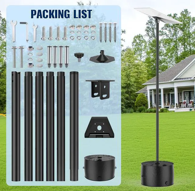 Alt view image 7 of 7 - 7.5FT Starlink Mount Kit for Standard 4/4X/Gen 3 for Backyard Outdoors | Starlink Gen 3 Pole Mount Kit, 7.5FT Starlink Ground Pole Mount Gen 3 with Pipe Adapter, Starlink Mounting Kit