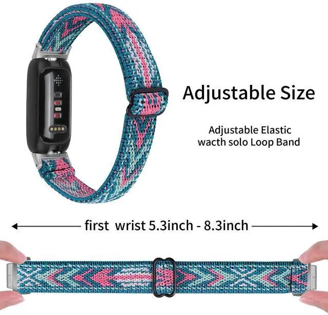 Alt view image 2 of 7 - 3PACKS Replacement Sport Bands Compatible with Fitbit Inspire 3 Band Nylon Elastic Quick Release Wristbands Breathable Straps Stretchy Loop Bracelet for Fitbit Inspire 3 Fitness Tracker Women Men