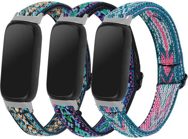 Main image of 3PACKS Replacement Sport Bands Compatible with Fitbit Inspire 3 Band Nylon Elastic Quick Release Wristbands Breathable Straps Stretchy Loop Bracelet for Fitbit Inspire 3 Fitness Tracker Women Men