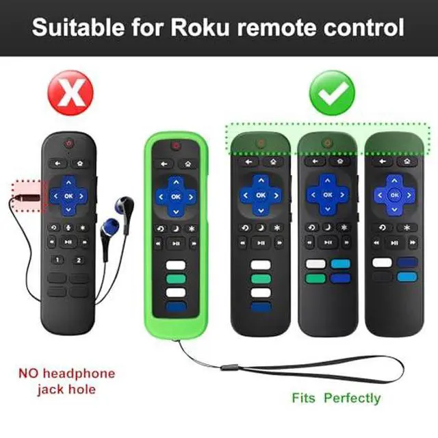 Alt view image 2 of 7 - (Pack of 4) 2 Pack for Roku TV Remote and 2 Pack for Roku Remote Cover