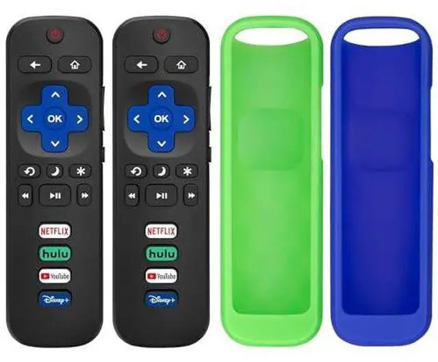 Main image of (Pack of 4) 2 Pack for Roku TV Remote and 2 Pack for Roku Remote Cover