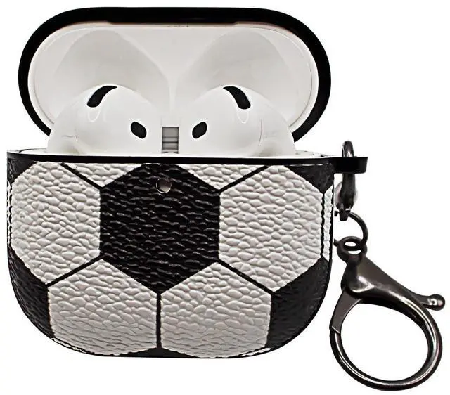 Main image of for Airpods 4 Case Cover,Soccer Shockproof Case Cover for Earphone Airpods 4 with Keychain Front LED Visible