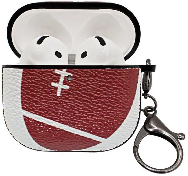 Main image of for Airpods 4 Case Cover,Football Shockproof Case Cover for Earphone Airpods 4 with Keychain Front LED Visible