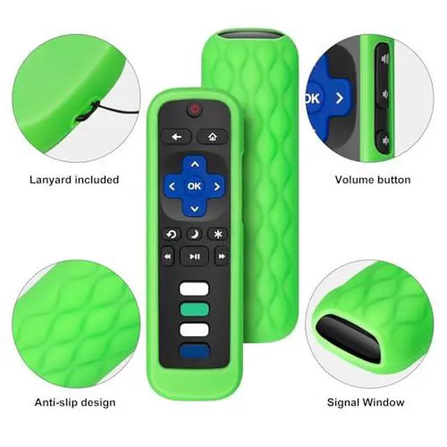 Alt view image 4 of 7 - (Pack of 4) 2 Pack for Roku TV Remote and 2 Pack for Roku Remote Cover