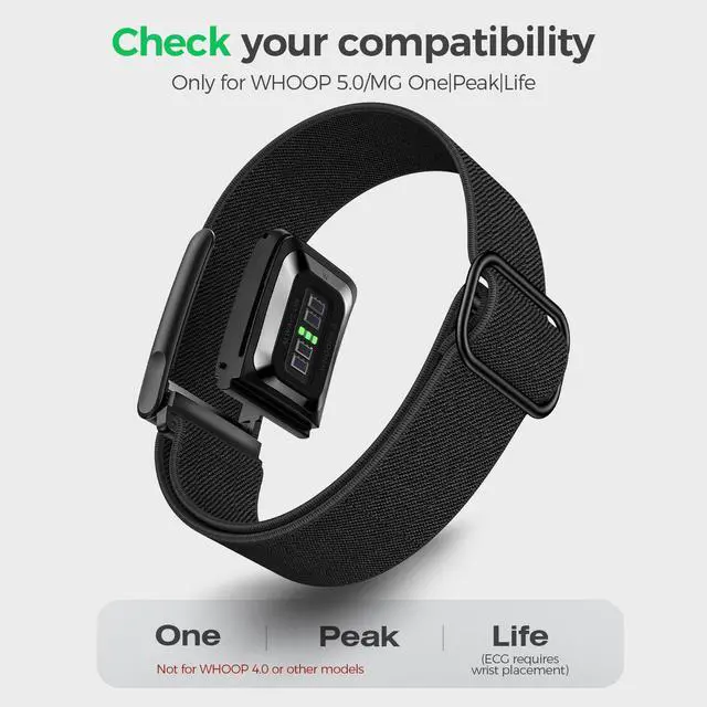 Alt view image 2 of 7 - Stretchy Bicep Band Compatible with WHOOP 5.0/MG, One, Peak & Life