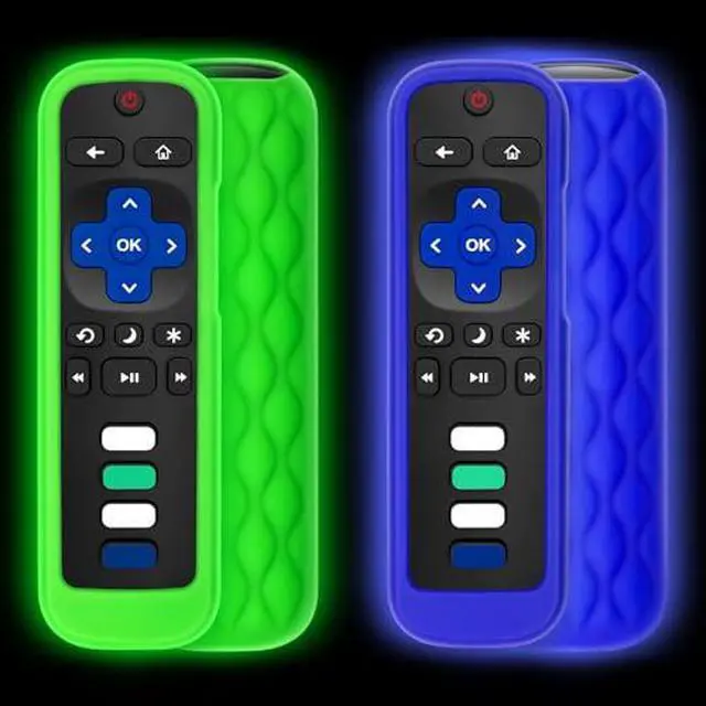Alt view image 7 of 7 - (Pack of 4) 2 Pack for Roku TV Remote and 2 Pack for Roku Remote Cover