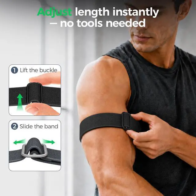 Alt view image 4 of 7 - Stretchy Bicep Band Compatible with WHOOP 5.0/MG, One, Peak & Life