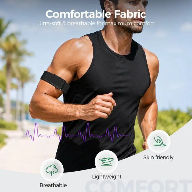 Alt view image 5 of 7 - Stretchy Bicep Band Compatible with WHOOP 5.0/MG, One, Peak & Life