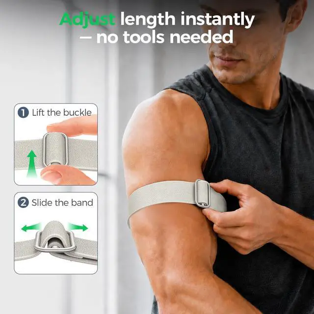 Alt view image 4 of 7 - Stretchy Bicep Band Compatible with WHOOP 5.0/MG, One, Peak & Life