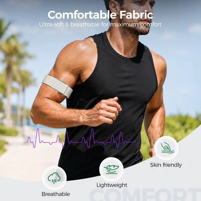 Alt view image 5 of 7 - Stretchy Bicep Band Compatible with WHOOP 5.0/MG, One, Peak & Life