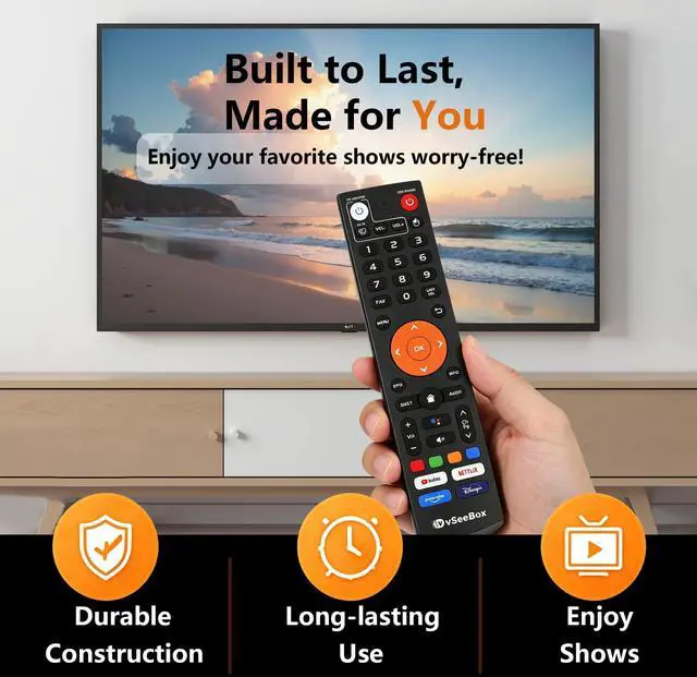Alt view image 5 of 7 - V3 Plus Voice Remote Control Compatible with vSeeBox V3 Plus V3 Pro Smart Bluetooth Voice Remote Control, Replacement Learning Bluetooth Remote Control