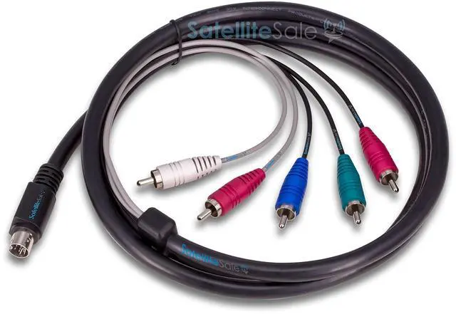 Main image of Audio Video 10 Pin Component DirecTV Replacement Cable Universal Wire PVC Black Cord 6 feet