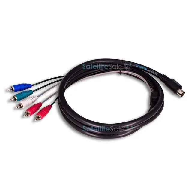 Alt view image 2 of 5 - Audio Video 10 Pin Component DirecTV Replacement Cable Universal Wire PVC Black Cord 6 feet