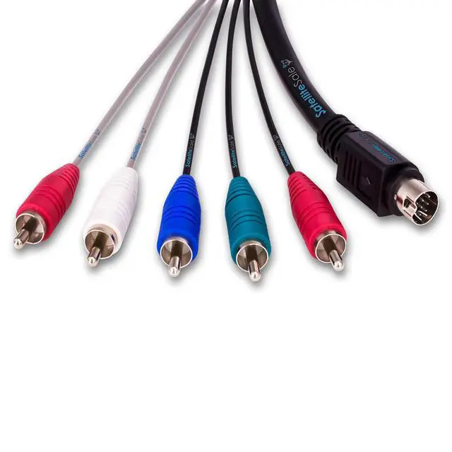 Alt view image 5 of 5 - Audio Video 10 Pin Component DirecTV Replacement Cable Universal Wire PVC Black Cord 6 feet