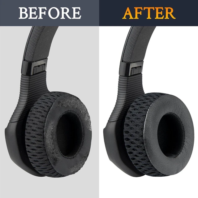 Alt view image 5 of 6 - Replacement Earpads for JBL Under Armour Sport Wireless Train On-Ear Headphones, Ear Pads Cushions with Soft Protein Leather and High-Density Memory Foam - Black