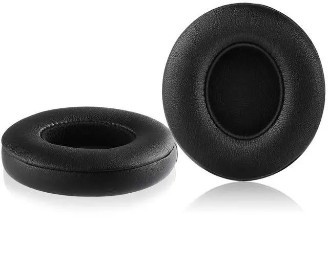 Main image of Solo 2 Wired Replacement Earpads - Protein Leather & Memory Foam Ear Cushion Pads for Beats Solo2 Wired On-Ear Headphones by Dr. Dre ONLY (NOT FIT Solo 2.0/3.0 Wireless) - Black