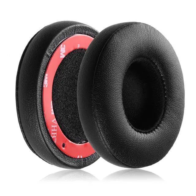 Alt view image 4 of 6 - Solo 2 Wired Replacement Earpads - Protein Leather & Memory Foam Ear Cushion Pads for Beats Solo2 Wired On-Ear Headphones by Dr. Dre ONLY (NOT FIT Solo 2.0/3.0 Wireless) - Black