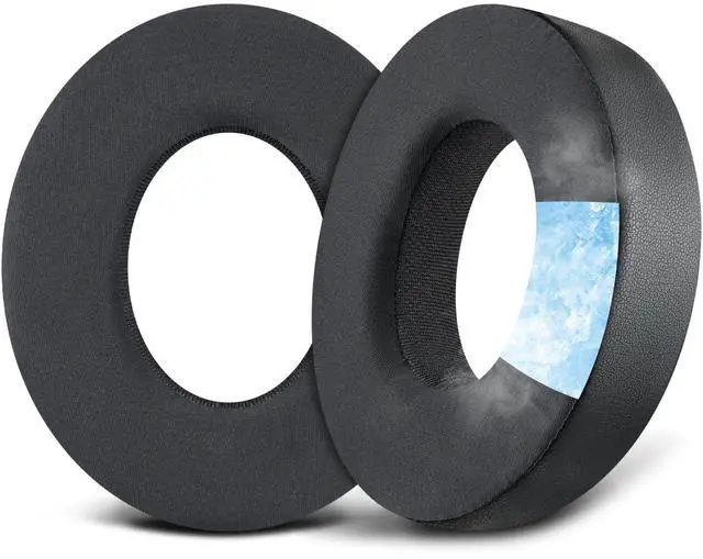 Main image of Cooling Gel Earpads Replacement for Turtle Beach Elite Pro 2/Elite Atlas Pro Headsets, Ear Pads Cushions with Ice Silk Fabric, High-Density Foam - Black