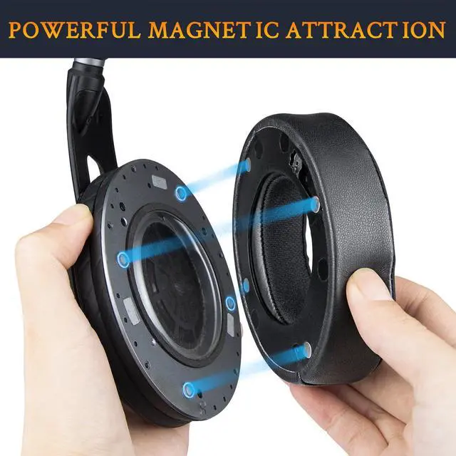 Alt view image 5 of 7 - Cooling Gel Earpads Replacement for Turtle Beach Elite Pro 2/Elite Atlas Pro Headsets, Ear Pads Cushions with Ice Silk Fabric, High-Density Foam - Black