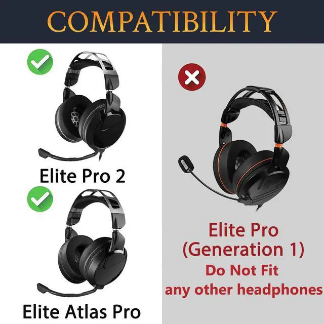 Alt view image 2 of 7 - Cooling Gel Earpads Replacement for Turtle Beach Elite Pro 2/Elite Atlas Pro Headsets, Ear Pads Cushions with Ice Silk Fabric, High-Density Foam - Black