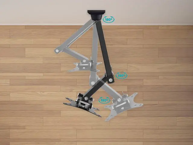 Alt view image 5 of 6 - Commercial Full Motion TV Wall Mount Bracket Extra Long Extension Range to 13" for 13" to 27" TVs up to 33lbs, Max VESA 100x100, UL Certified