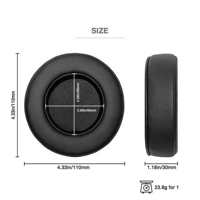 Alt view image 3 of 6 - GreatSize 110mm Foam Ear Cushion Modded G Cush Pad Compatible with Grado SR PS GS RS Series SR60 SR80 SR125 SR225 SR325 PS500 PS1000 GS1000 GS2000 Hemp M1 M2 V2 RS1 RS2 GH1 GH2 GH3 GH4