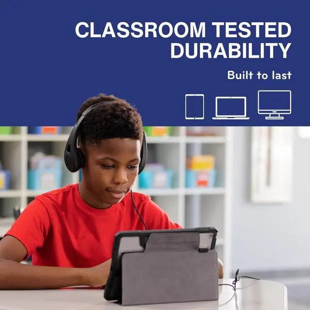 Alt view image 5 of 7 - TWT Audio Ergo TW100 Premium On-Ear Headphone - 3.5mm Jack | Wired Headphones, Durable, For Classrooms, School, Students, Teachers, Universal Device Compatibility