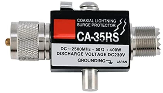 Main image of UHF Coaxial Surge Arrester, CA-35RS 0-2500MHz 50 Ohms Surge Protector Male to Female UHF Connector