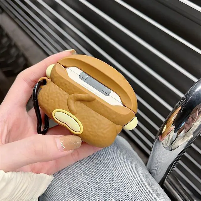 Alt view image 7 of 7 - Wireless Charging Earphone Case Compatible with Airpods 4, Cute Animal Monkey Design Soft Silicone Full Body Protective Skin Cover, Kids Girls Women Cartoon Earbuds Accessories