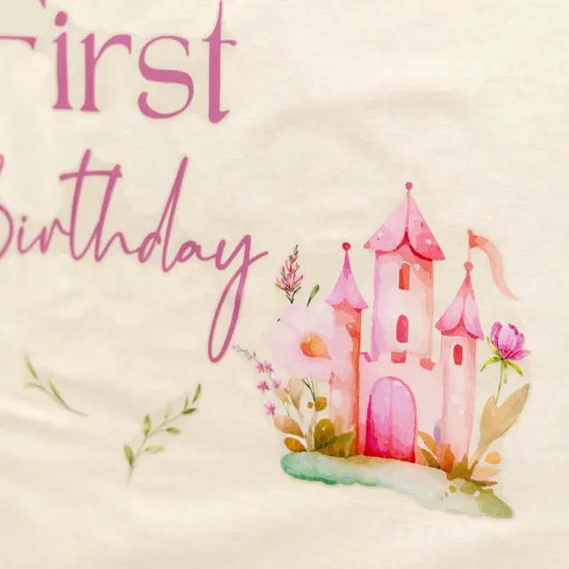 Alt view image 6 of 7 - Fairy First Birthday Decal - Floral Theme Party Decorations,Wildflower Our Little Fairy is Turning One Photography Background for Girls