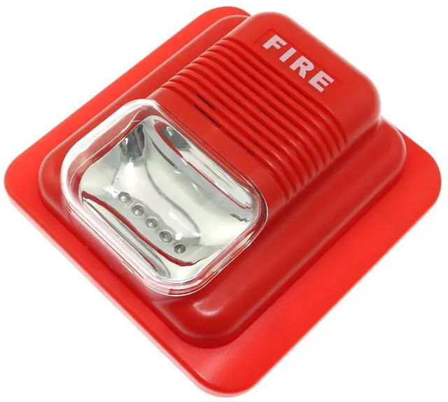 Main image of Fire Alarm Fire Sound and Light Alarm 12/24V DC Wired Fire Alarm Strobe Siren Sound Alarm Safety System Sensor with LED Flashing Light Indicator