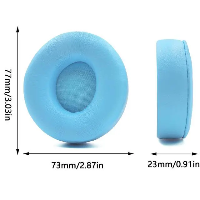 Alt view image 5 of 6 - Protein Solo Pro Replacement Earpads - Light Blue | Compatible with Beats Solo Pro, Soft Memory Foam Ear Cushions, 3M Adhesive for Secure Fit, Comfortable Upgrade