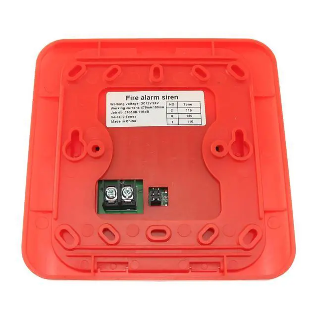Alt view image 4 of 5 - Fire Alarm Fire Sound and Light Alarm 12/24V DC Wired Fire Alarm Strobe Siren Sound Alarm Safety System Sensor with LED Flashing Light Indicator