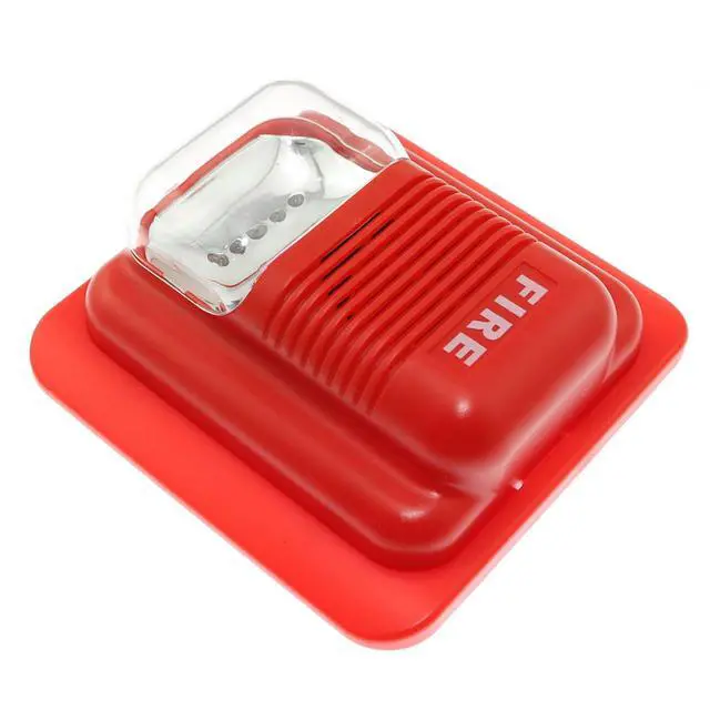 Alt view image 3 of 5 - Fire Alarm Fire Sound and Light Alarm 12/24V DC Wired Fire Alarm Strobe Siren Sound Alarm Safety System Sensor with LED Flashing Light Indicator
