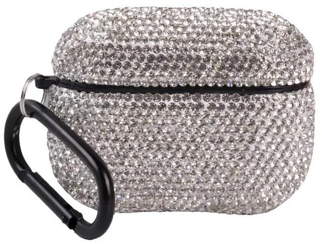 Main image of for AirPods Pro 3 Case Cover (2025), Glitter Sparkle Bling Hard Shell with Metal Lanyard, Compatible with AirPods Pro 3rd Generation Charging Case, Shockproof Protective Case (White)